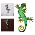 thumbnail image 4 of Metal Gecko pared decorativa lagartija colgar Interior Exterior hogar dormitorio hadas jardín ornamento Sunnimix Escultura de arte de pared de Gecko, 4 of 8