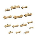 thumbnail image 1 of Namaste Script Font Wood Mini Charms Shapes DIY Craft Jewelry - With Hole - 20mm (15pcs), 1 of 7