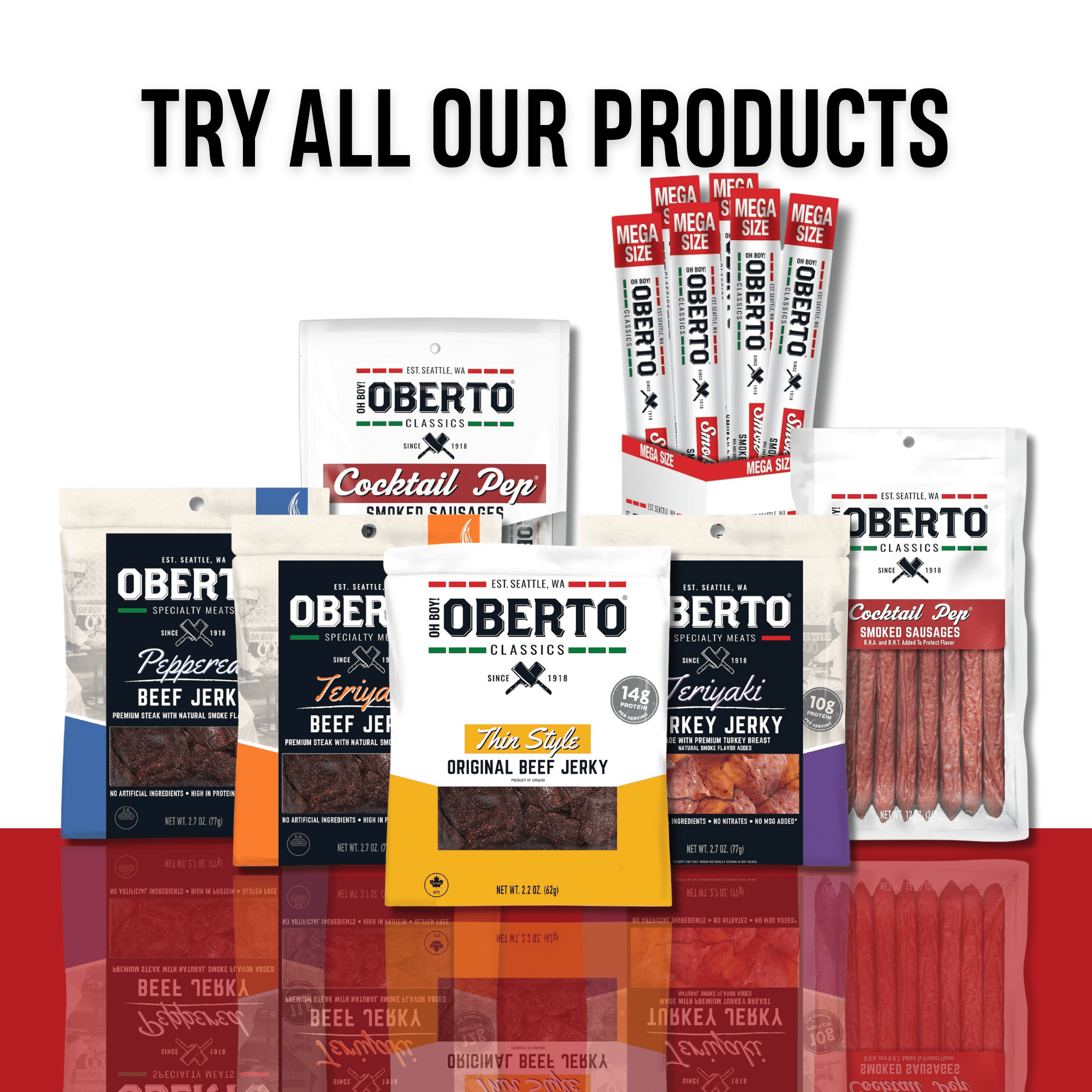 (2 pack) Oh Boy! Oberto Classics Cocktail Pep Bite Size Smoked Sausage Sticks 5oz Resealable Bag