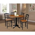 thumbnail image 3 of 36" Round Counter Height Table with 12" Leaf and 4 Madrid Stools - Weathered Gray - 5 Piece Set, 3 of 3