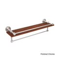 thumbnail image 2 of Allied Brass  Dottingham Collection Clear IPE Ironwood 22-inch Shelf with Gallery Rail and Towel Bar, 2 of 2