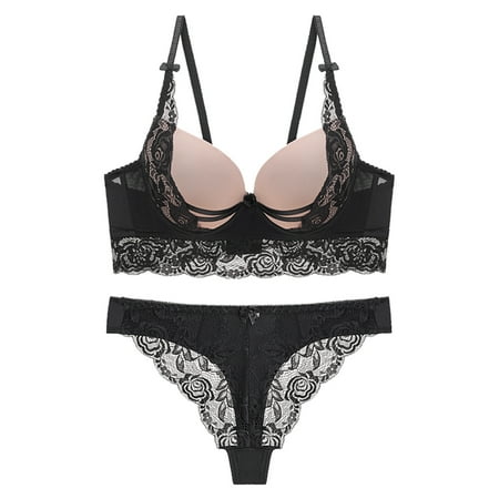 oqasdz Lingerie for Women Fashionable Lace Bra Brassieres Steel Ring Comfortable Underwear Set
