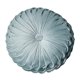 thumbnail image 3 of Cojín redondo con pliegues y diseño de calabaza, ideal para el suelo de una silla o sofá. Color azul afelpado. Felpa azul, 3 of 9