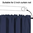 thumbnail image 4 of Homesteed Thermal Insulated Short Blackout Curtain - Rod Pocket Kitchen Bathroom Living Room Window Panel 57x18 Inch, 4 of 4