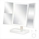 thumbnail image 1 of Espejo de Maquillaje Portátil para Viajes con Luz LED, Espejo Cosmético Triple Recargable con 78 Luces LED, Control Táctil, 1 of 8