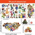 thumbnail image 2 of 54 PCS For Super Smash Bros Theme Wall Stickers – Cartoon Character PVC Removable DIY Wall Decals for Boys Girls Bedroom, Living Room, Playroom Decor, 9.84x17.72 Inch, 4 Sheets Set, 2 of 5