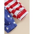 thumbnail image 7 of Infant Baby Boy Girl Independence Day Clothes July 4th Outfit Stars and Stripes American Flag Pant set, 7 of 7