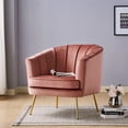 thumbnail image 5 of Furniture of America Elvie Velvet Upholstered Accent Chair in Vintage Pink Rose, 5 of 7