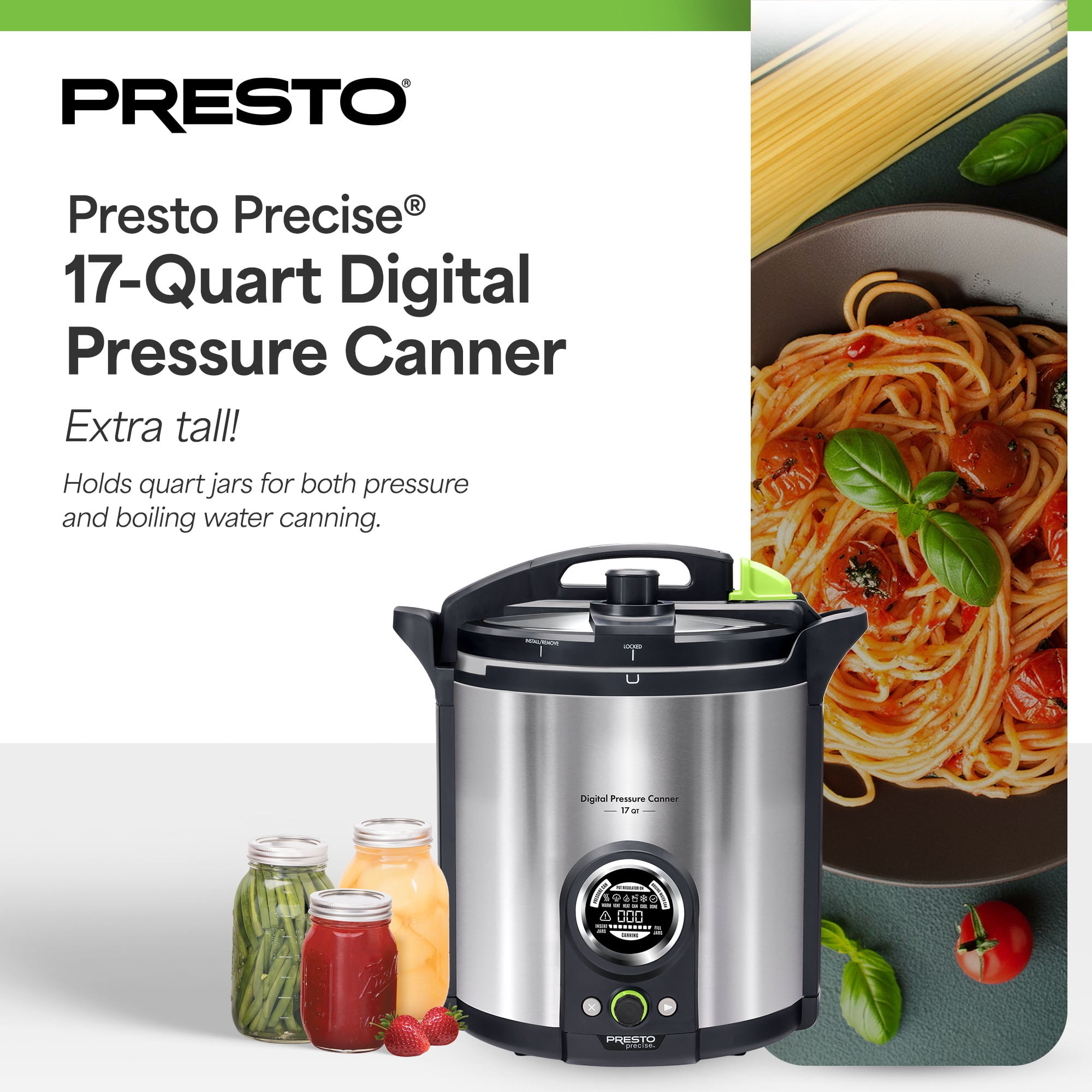 Presto Precise 02152 17 Qt Stainless Steel Electric Pressure