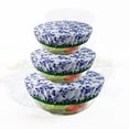 thumbnail image 5 of Reusable Bowl Covers Set of 3 Elastic Food Storage Covers Cotton Fabric Lids for Leftovers Salad Bowls Plates Refrigerator Kitchen Use food covers, 5 of 8