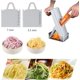 thumbnail image 4 of Cocina, Cortador De Verduras Manual De Acero Inoxidable Rallador Multifunción Con Contenedor, Rebanador De Frutas, Carne Congelada, Accesorios De Cocina, Rebanador De Patatas, 4 of 5