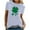 New2/Gray, variant on Otvok 2025 Womens Crewneck St. Patrick'S Day T-Shirts Short Sleeve Casual Loose Shirt