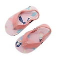 thumbnail image 2 of Dakaela 12M-5Y Boys Girls Open Toe Sandals Toddler Summer Beach Water Slides Kids Pool Soft Cushion Footbed Flip Flops with Backstrap Pink, 2 of 5