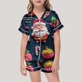 thumbnail image 2 of WEAIXIMIUNG Pajamas For Children Shirt And Pant Matching Set Sleepwear Set With Pockets For Christmas 4-5 Years, 2 of 4