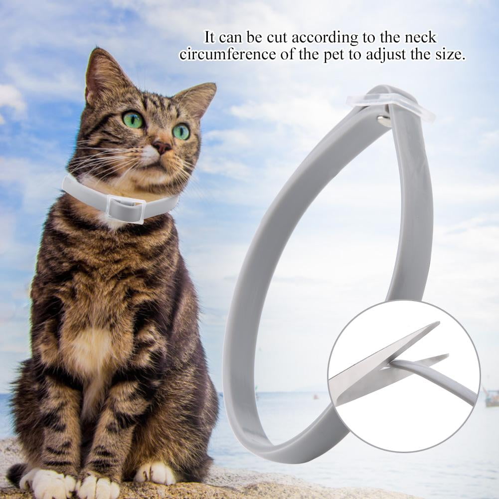 Qiilu Waterproof Adjustable Pet Cat Collar Tick Flea Antimosquitoes