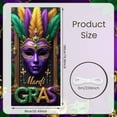 thumbnail image 2 of Purple Mask Mardi Gras Banner Gold Ornate Masquerade Display Green Feather Emerald Gem Carnival Backdrop for Carnival Party Masquerade Ball Festive Celebration, 2 of 4