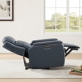 thumbnail image 3 of ReNest Dual Motor Power Recliner with 165° Lay-Flat, Top-Grain Leather, X-Stitch Detailing, USB and Type-C Charging,Navy, 3 of 23