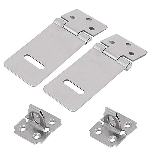 HIGH QUALITY WIRE PATTERN HASP & STAPLES EPOXY BLACK & ZINC PLATED 