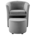 thumbnail image 5 of Modway Divulge Performance Velvet Arm Chair and Ottoman Set in Gray, 5 of 7