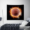 thumbnail image 3 of Tapestry Basketball Ball Fire for Bedroom Wall Hanging 60 X90 IN, 3 of 3