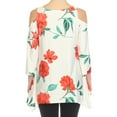 thumbnail image 3 of White Mark Fashion Casual Scoop Neck Floral Blouse & Top, Women's & Women's Plus, 3 of 5