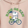 thumbnail image 3 of Peanuts - Ride Green - Juniors Cropped Pullover Hoodie, 3 of 6