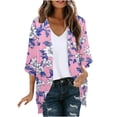 thumbnail image 3 of TaTaai Women's Lightweight Summer Cardigan with Floral Print, 3/4 Length Sleeves, and Breathable Comfort for Daily Wear Gift, 3 of 5