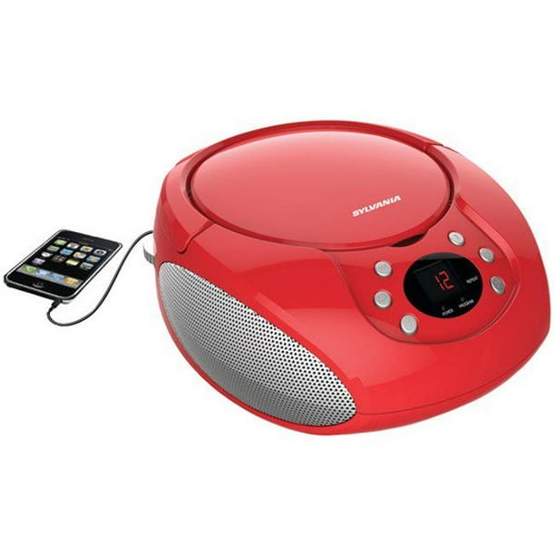 Portable CD Players with AM & FM Radio Red
