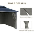 thumbnail image 5 of BPS 10'x10' Gazebo Replacement Curtain, Universal 4-Privacy Panel, Outdoor Gazebo Sidewalls with Zipper for Garden, Patio, Yard (Curtains Only), 5 of 9