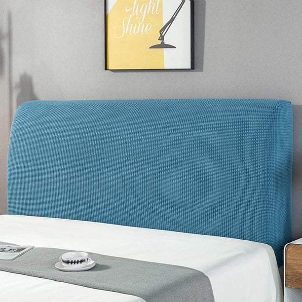 Kearding Cubierta de cabecera de cama de fácil cuidado excelente elasticidad protección protectora y decoración de dormitorio Juegos de cama lago del oeste azul