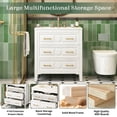 thumbnail image 5 of Euroco 30'' Bathroom Vanity with Ceramic Sink Combo, Free Standing Single Vanity Set with 3 Drawers, Solid Wood Frame Bathroom Storage Cabinet, 5 of 9