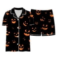 thumbnail image 6 of Leey-World Little Girl Halloween Pajamas Girls Pajamas Set Soft Short Sleeve Sleepwear Button-Down Pjs Set Girls Pajamas Nightwear Loungewear, 6 of 6