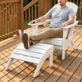 thumbnail image 6 of Folding Adirondack Ottoman set of 2, HDPE Outdoor Adirondack Chair Footrest for Outside Indoor,19.7in W,White(Set of 2), 6 of 7
