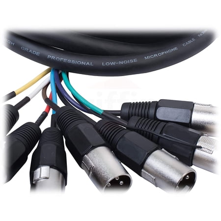 8-Channel XLR Snake Cable 10FT (ShieldedPRO X Series) – Balanced Audio Patch Cord for Studio, Live Sound, Mic Interface, DJ Mixer & Amplifier Gear$$Music