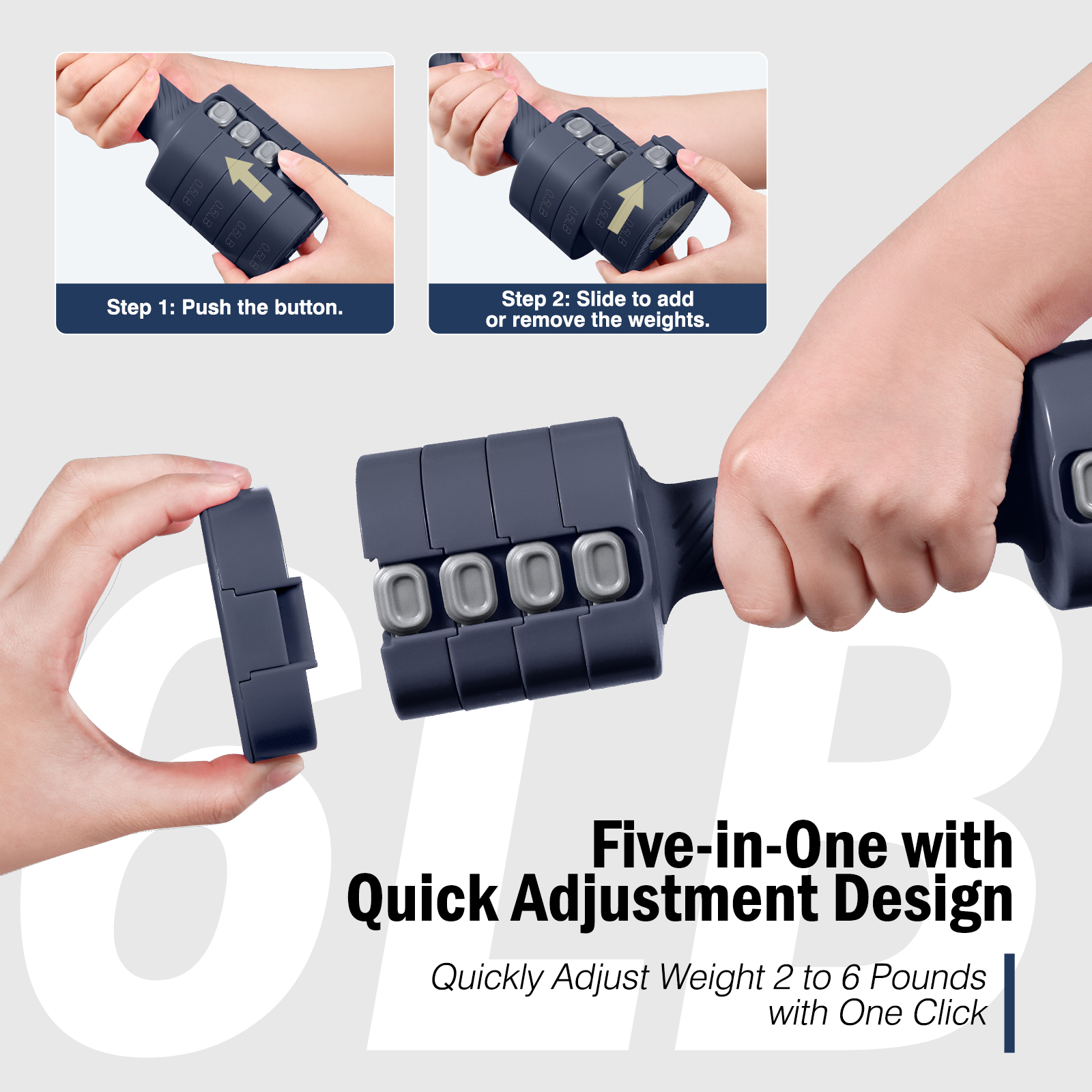EASTMOUNT Adjustable Dumbbell Set, 2-6 Lbs for Women photo 6