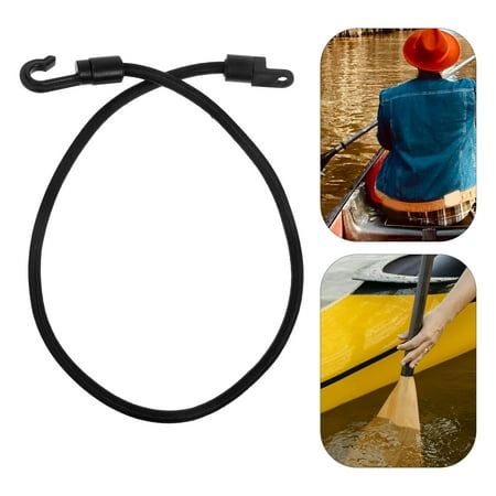 GOOHOCHY 2 Sets Anti-lost Rope Kayak Rod Straps Holder Fishing Black