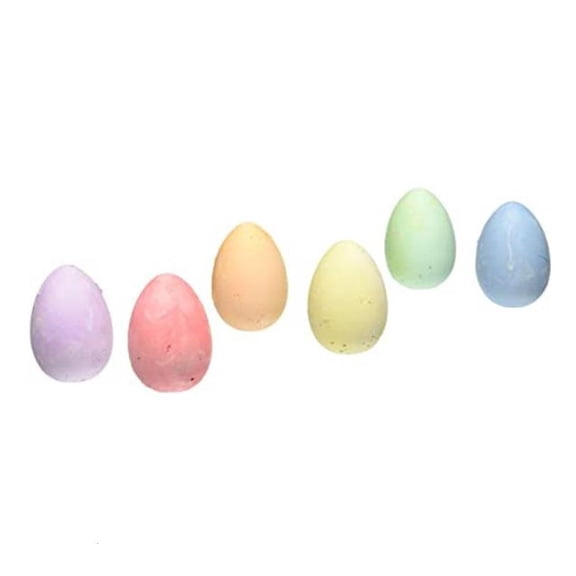 Giaone 6Pcs/Pack Cute Egg-shaped Colored Dust Free Chalk Durable Dustless Chalk Sets