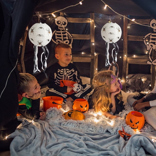 Ramiter Paper Lantern Folding Belt Beard Spider Bat Skeleton Props Pendant