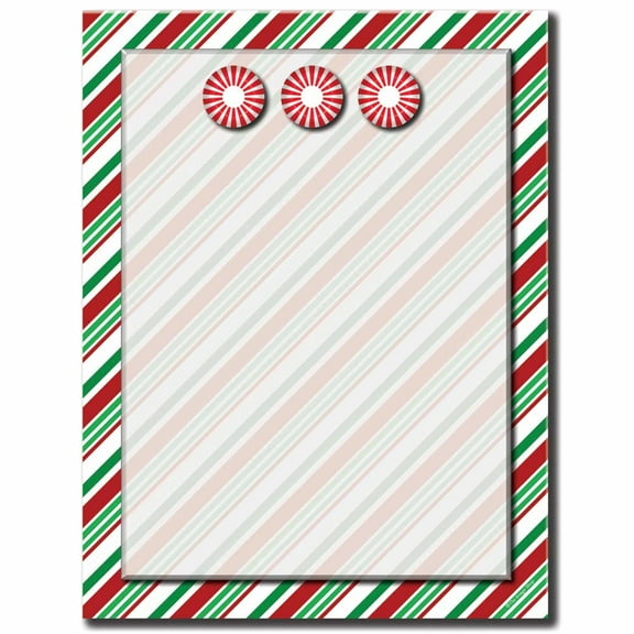 Seasonal Stripes Letterhead Laser & Inkjet Printer Paper, 80 Sheets per Pack