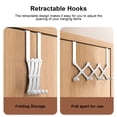 thumbnail image 7 of Lilixerw Hooks Hanger Over The Door,Collapsible Retractable Over The Door Organizer Rack Space Saving Hanging Storage Hanger for Clothes,Coats,Towels for Bedroom Bathroom, 7 of 7