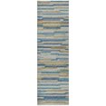 thumbnail image 2 of Addison Rugs Dream Shag Premium Machine Washable Transitional Stripes, Bars, Horizontal Lines Blue Runner Rug, 2'3" x 7'6", 2 of 8