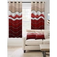 thumbnail image 2 of Fsddascl Red Ombre Stripe Blackout Curtains for Bedroom/Living Room, Thermal Insulated Kitchen Curtains, Abstract Summer Beach Coastal Grommet Darkening Window Treatment Drapes 52"x84"x2, 2 of 8