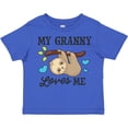 thumbnail image 3 of Inktastic My Granny Loves Me with Sloth and Hearts Boys or Girls Toddler T-Shirt, 3 of 5