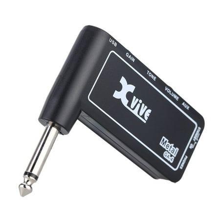 Xvive GA4 Metal Mini Portable Rechargeable Electric Guitar Plug Headphone Amp (Best Guitar Amp Plugin)