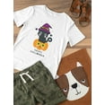 thumbnail image 3 of Happy Halloween Pumpkin And Cat T-Shirt Toddler -Image by Shutterstock,  2 Toddler, 3 of 4
