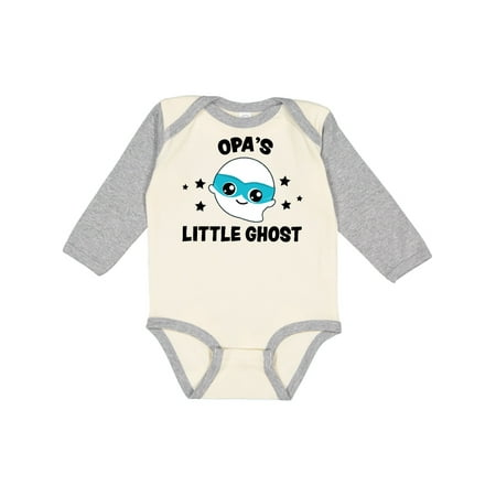 

Inktastic Cute Opa s Little Ghost with Stars Gift Baby Boy or Baby Girl Long Sleeve Bodysuit