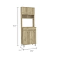 thumbnail image 4 of Freestanding Kitchen Storage Cupboard with Drawer & Microwave Shelf, Kitchen Pantry Cabinet with Countertop, Dining Room Storage Cabinet with Closed & Open Storage, Kitchen Storage Cabinet, Beige, 4 of 7