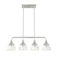thumbnail image 2 of Hunter - Cypress Grove 4-light Brushed Nickel, Large Chandelier, Dimmable, Transitional Style, Linear Shaped, for Bedrooms, Dining, Living Rooms - 19326, 2 of 10