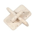 thumbnail image 6 of 7" Tan Travertine Stone Interlocking Decorative Object Modern Glam Accent for Home, Office, Bedroom, or Living Room, 6 of 10