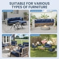 thumbnail image 6 of MRUAKA Outdoor Cushions for Patio Furniture with 5 Pillows, Waterproof Patio Furniture Cushions Replacement, 4" Deep Seat Outdoor Sectional Cushions for Chair Sofa Couch, Navy, 6 of 9